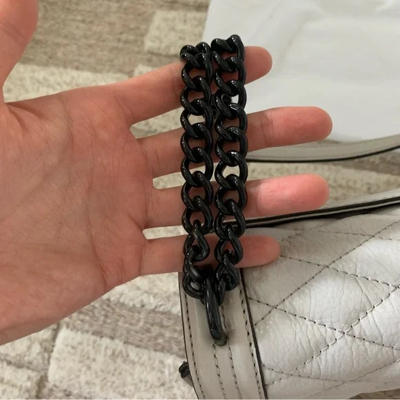 Rebecca Minkoff Quilted Love Crossbody With Chain Inset - Picture 9 of 9